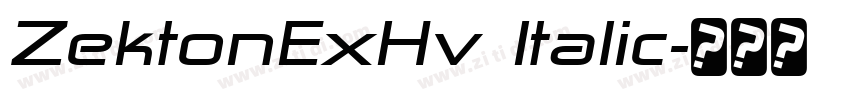 ZektonExHv Italic字体转换